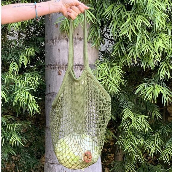 NWT Recontained Mesh Tote Bag -Natural Color - Picture 2 of 7